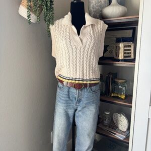 Maeve by Anthropologie Collegiate Sweater Vest - Size M - Like New!